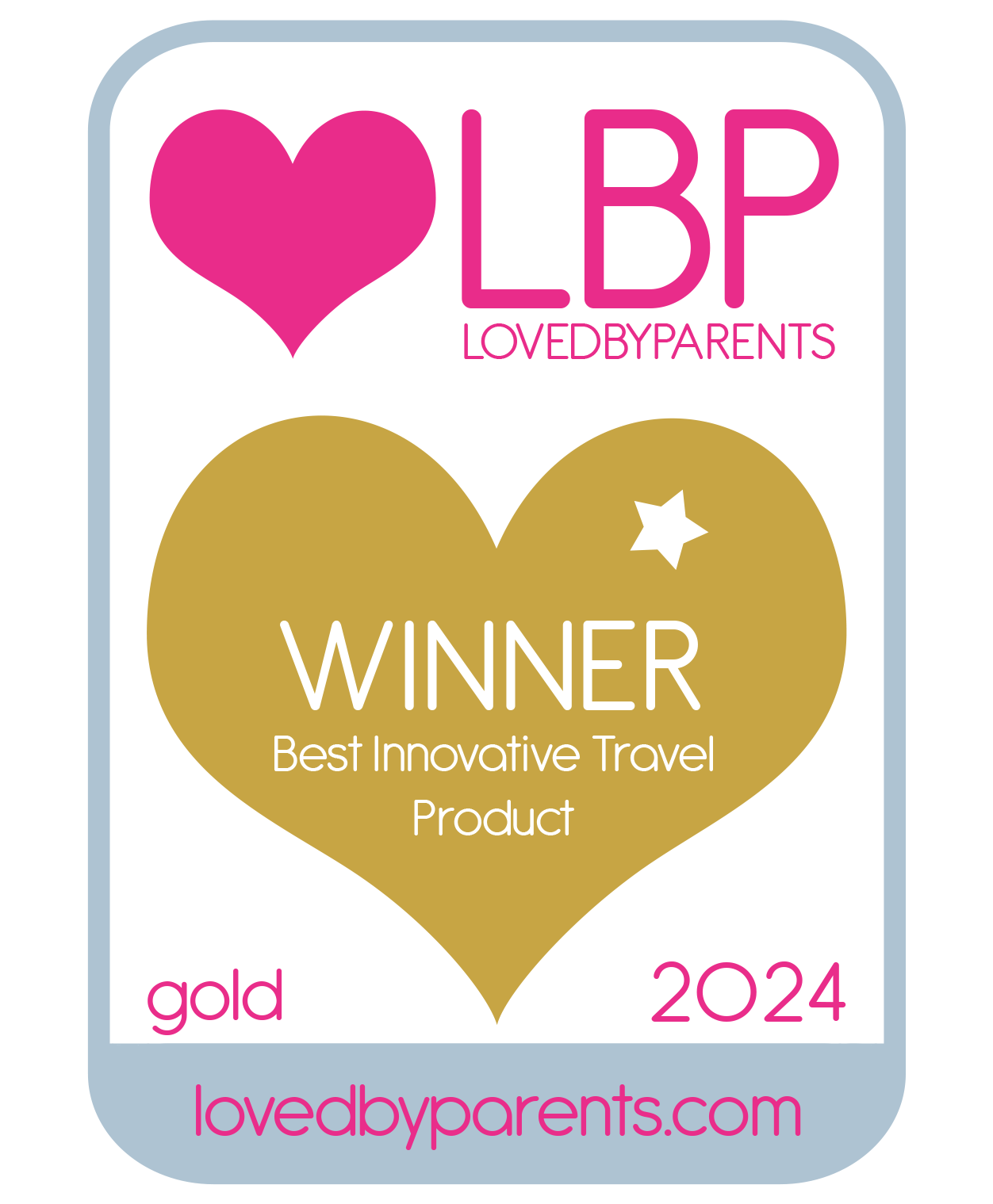 LovedbyParents Best Innovative Travel Product 2024 Gold Award