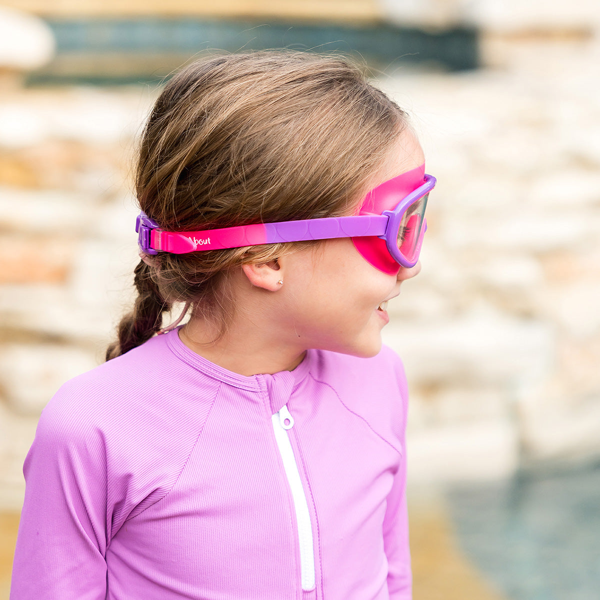 Junior Goggles Snapper Mask Pink/Purple 6-14 Years