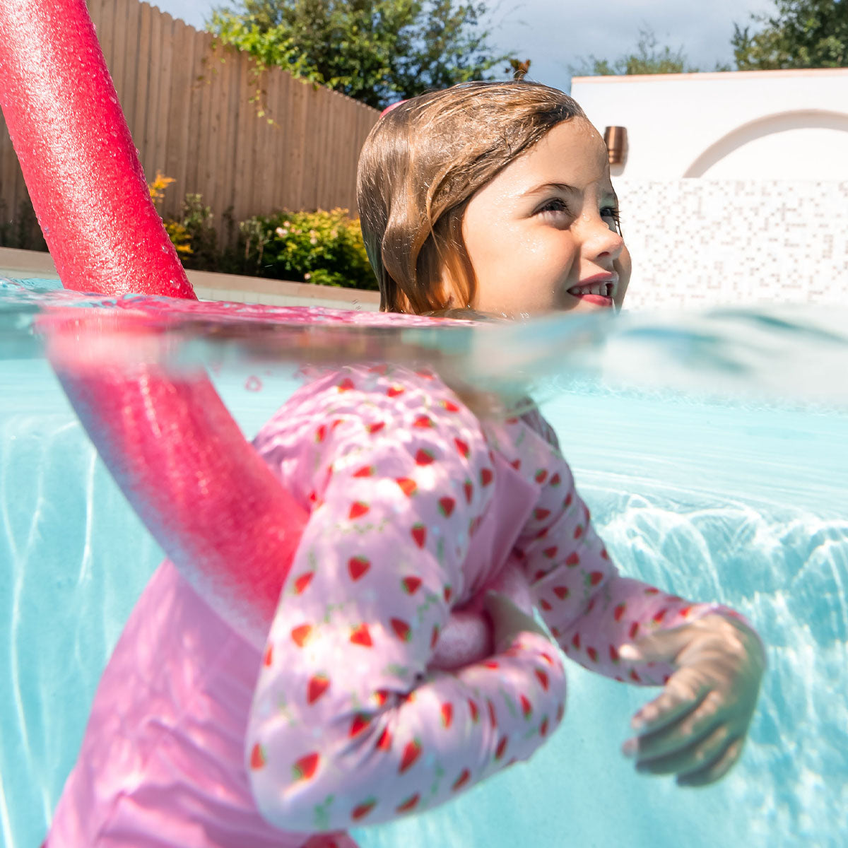 Long Sleeve Rash Vest Strawberry Field