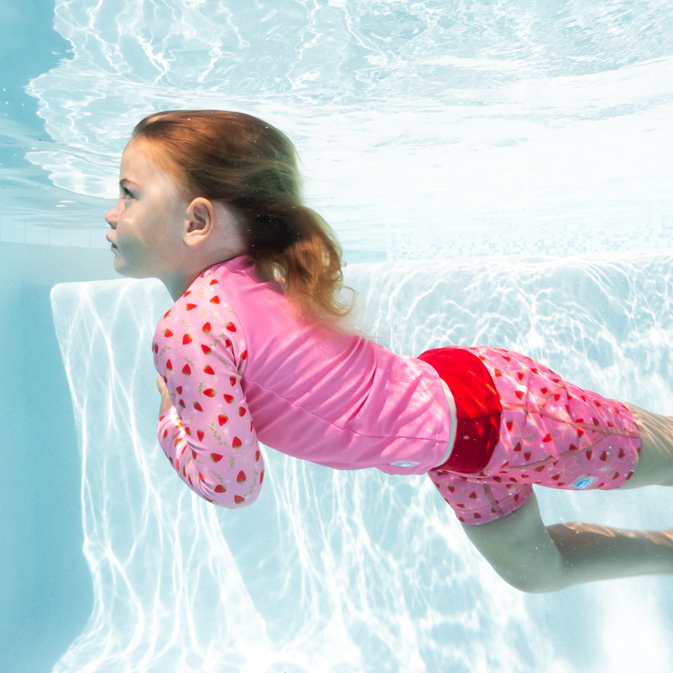 Long Sleeve Rash Vest Strawberry Field