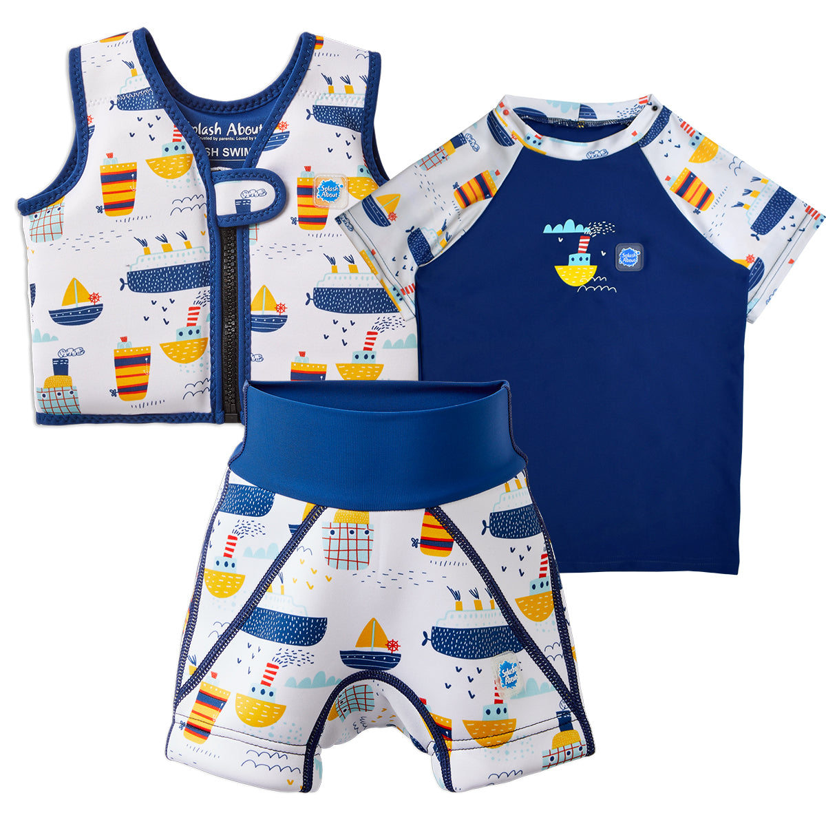 Toddler Splash Jammers™, Rash Vest & Go Splash Swim Vest Bundle