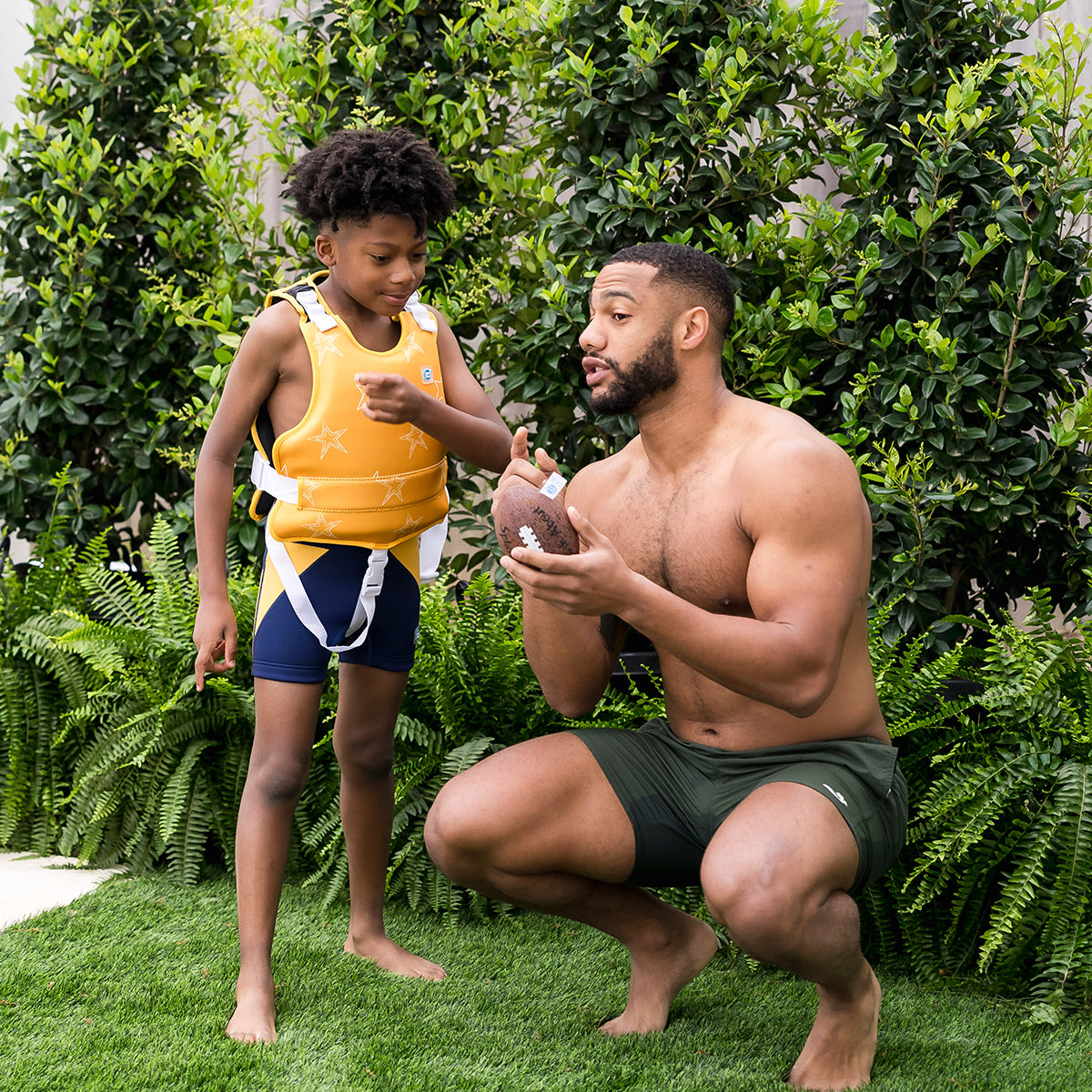 Adjustable Swim Vest Yellow Stars