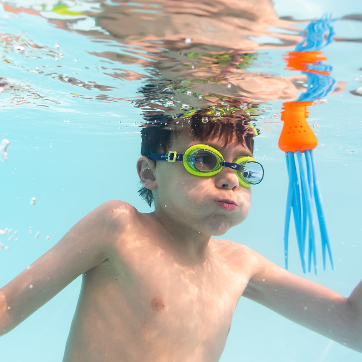 Junior Koi Goggles Lime 6-14 Years