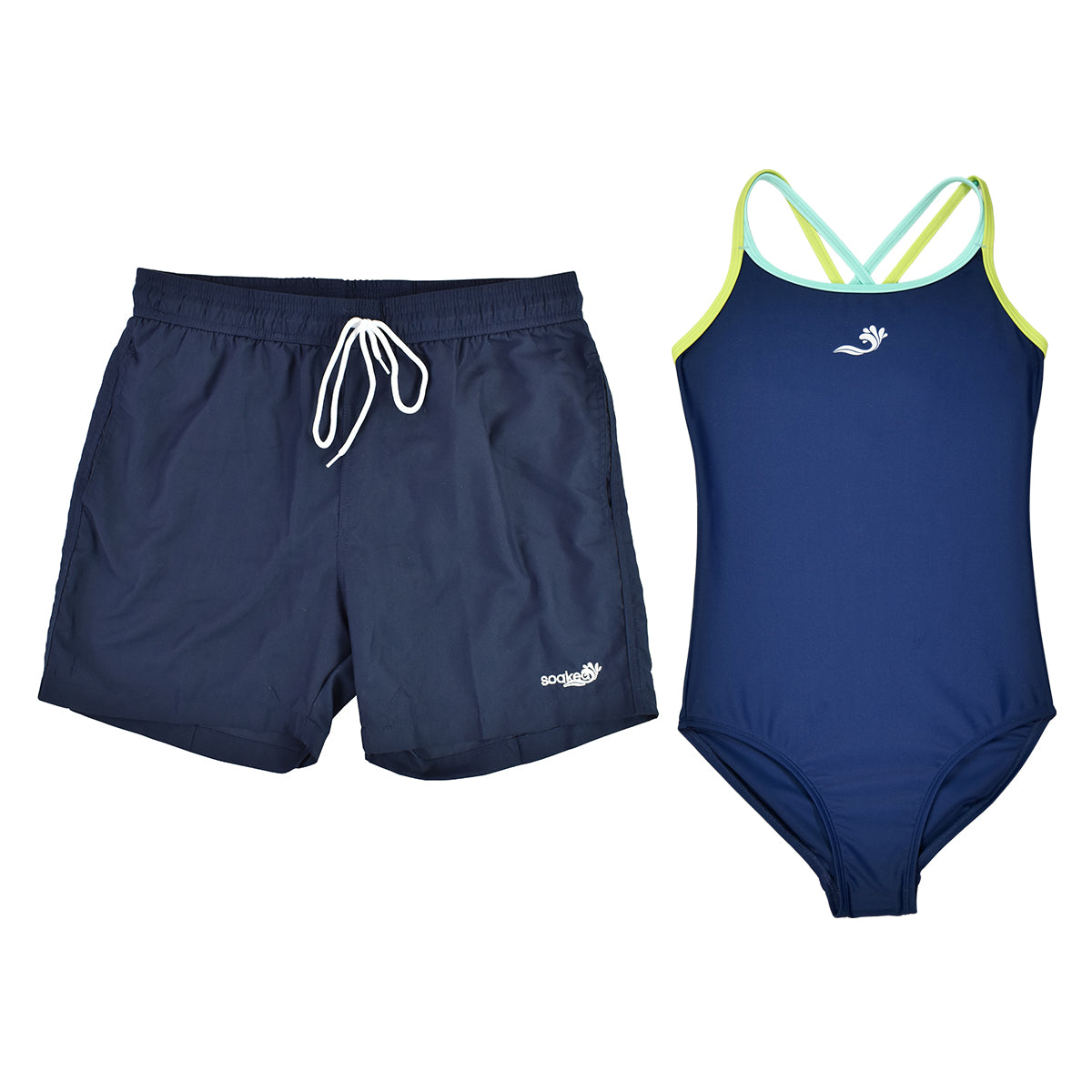 Mens Shorts & Girls Swimming Costume Bundle