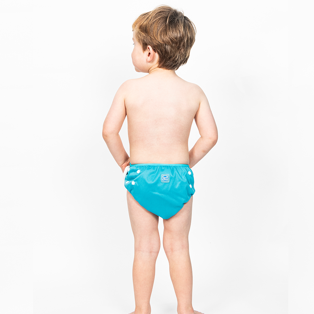Size Adjustable Under Nappy Blue Reusable Swim Nappy Splash