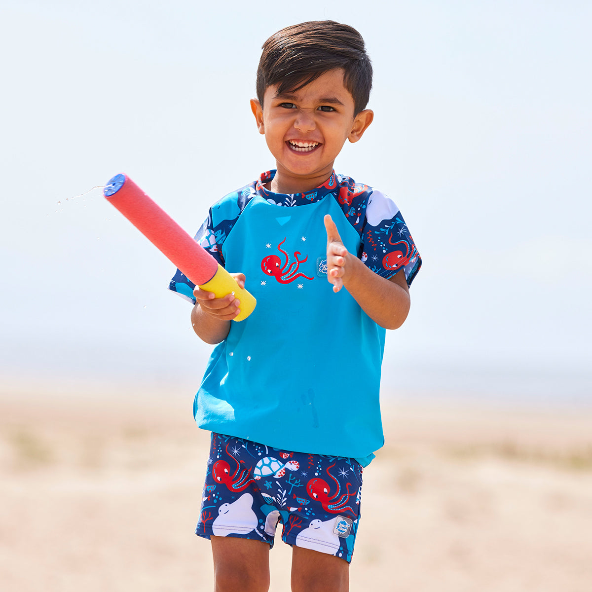 Short Sleeve Rash Vest Under the Sea
