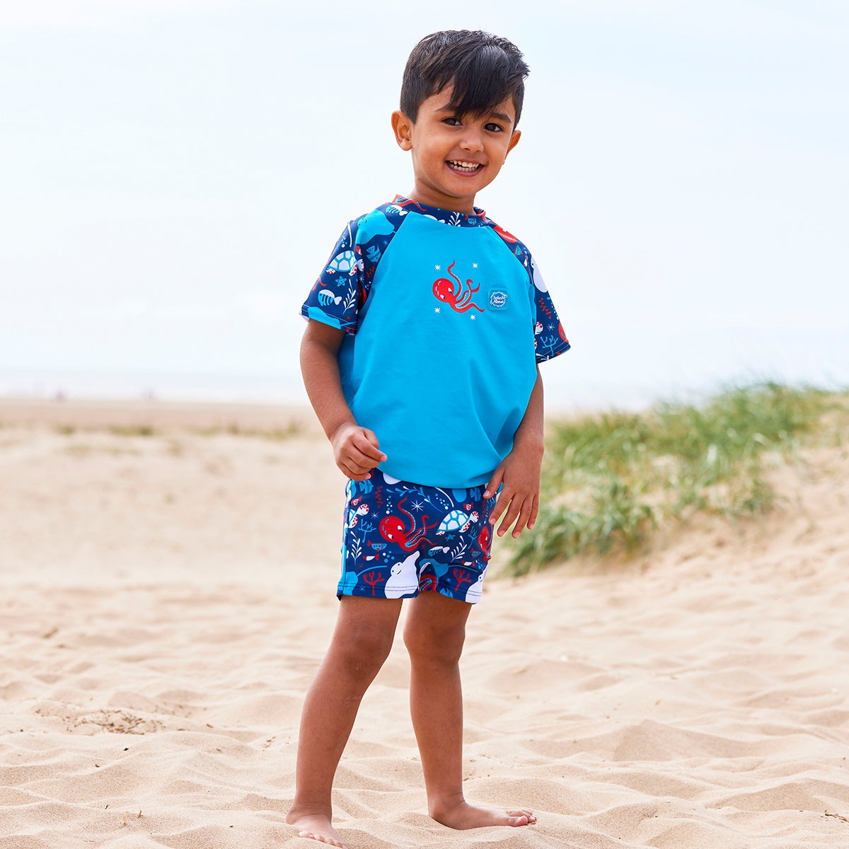 Short Sleeve Rash Vest Under the Sea