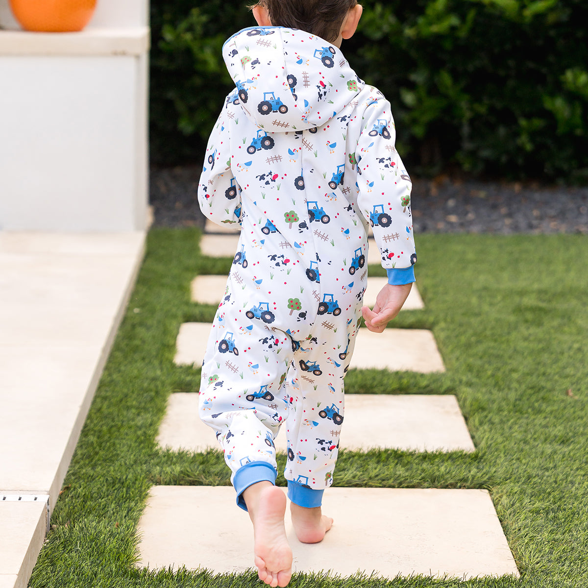 After Swim Waterproof Onesie Tractor Tales
