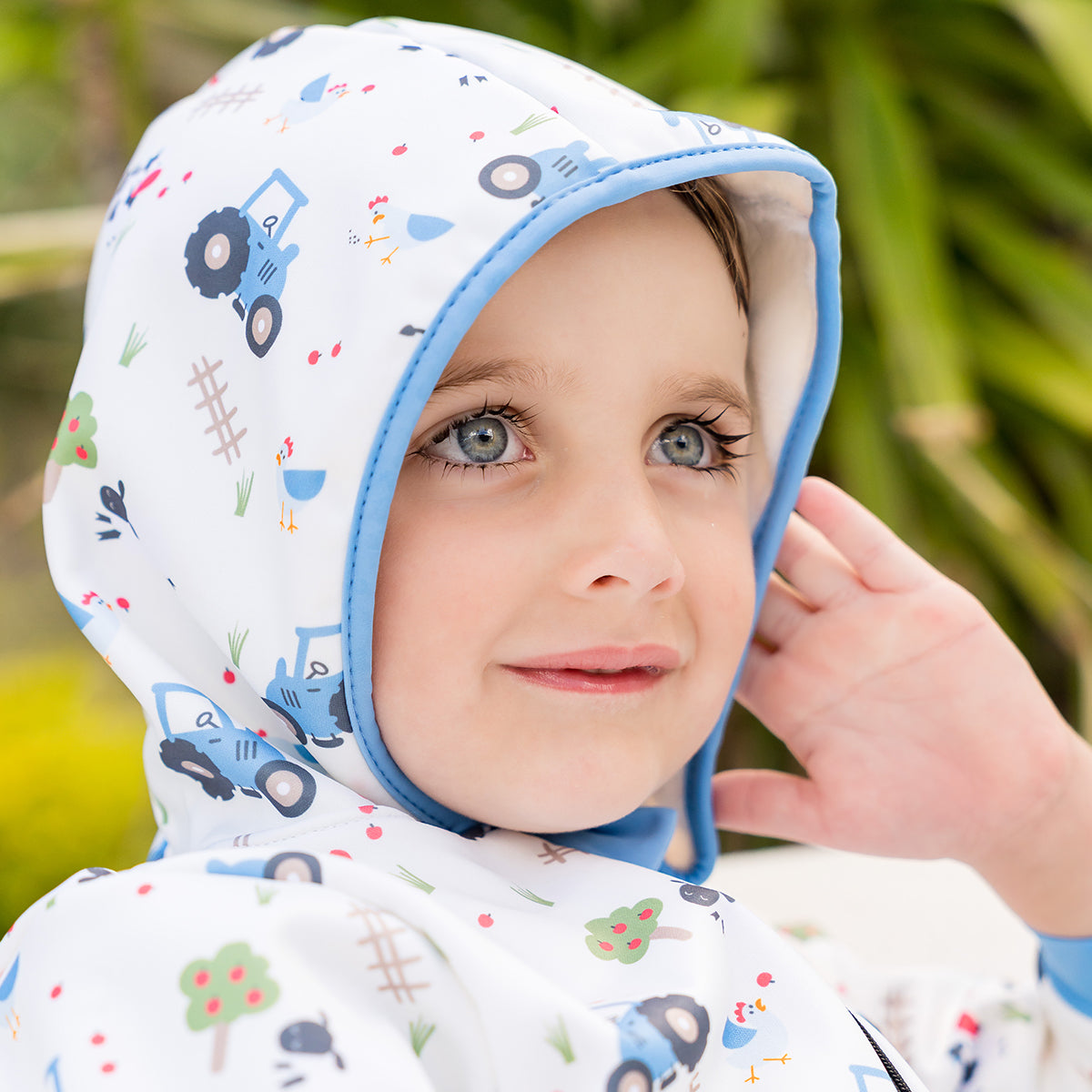 After Swim Waterproof Onesie Tractor Tales