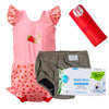 Happy Nappy™ Costume, Silver Lining Nappy Wrap, Liners and Changing Mat Bundle