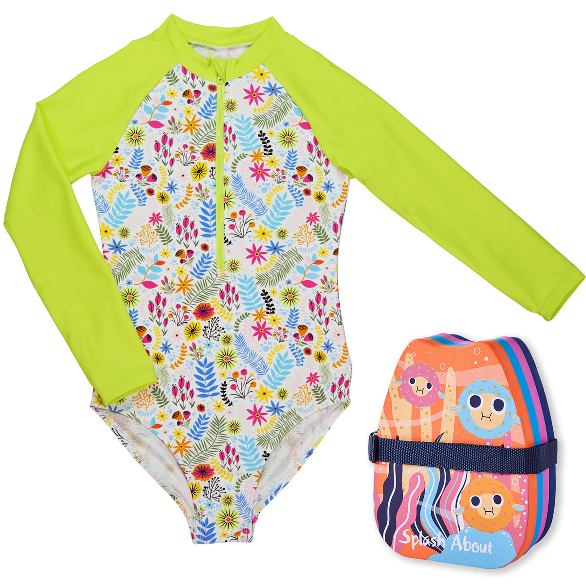 Girls Swimming Costume & Back Float Bundle