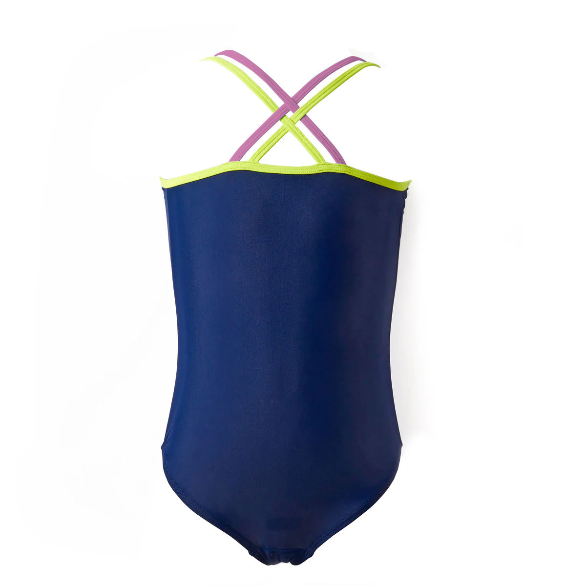 Girls Swimming Costume Sports Lilac & Lime