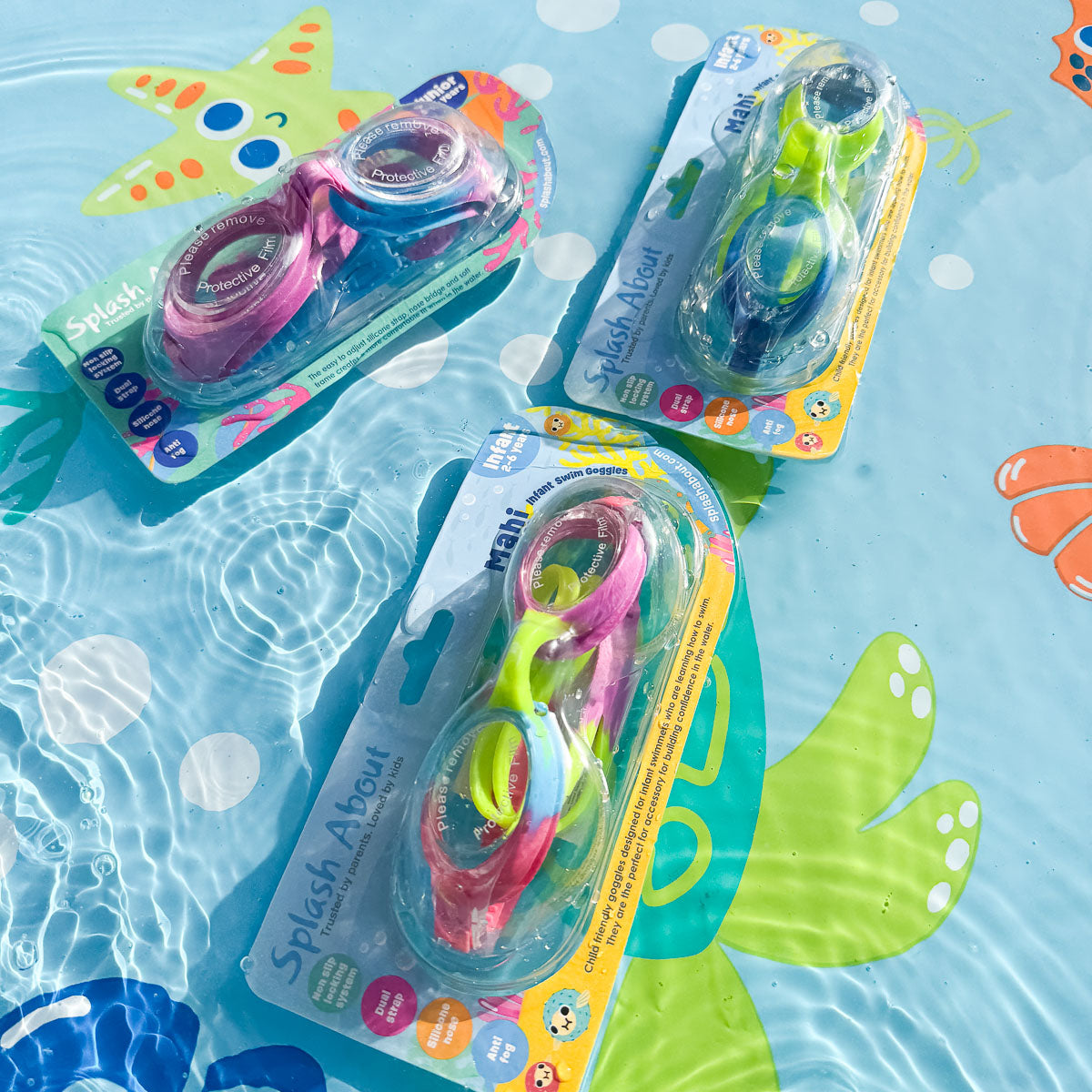 Junior Mahi Goggles Pink & Blue 6-14 Years
