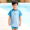 Short Sleeve Rash Vest Crocodile Swamp