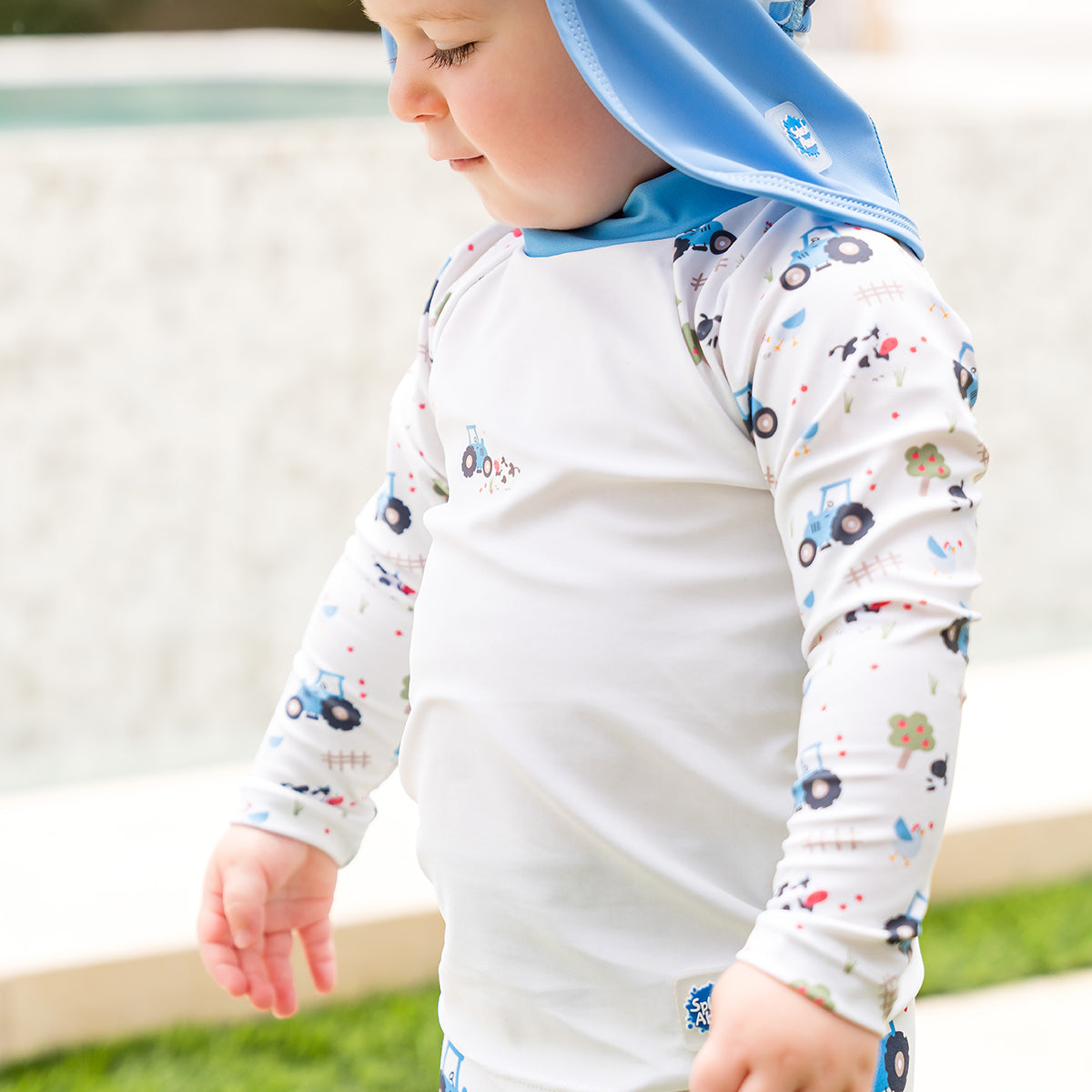 Long Sleeve Rash Vest Tractor Tales