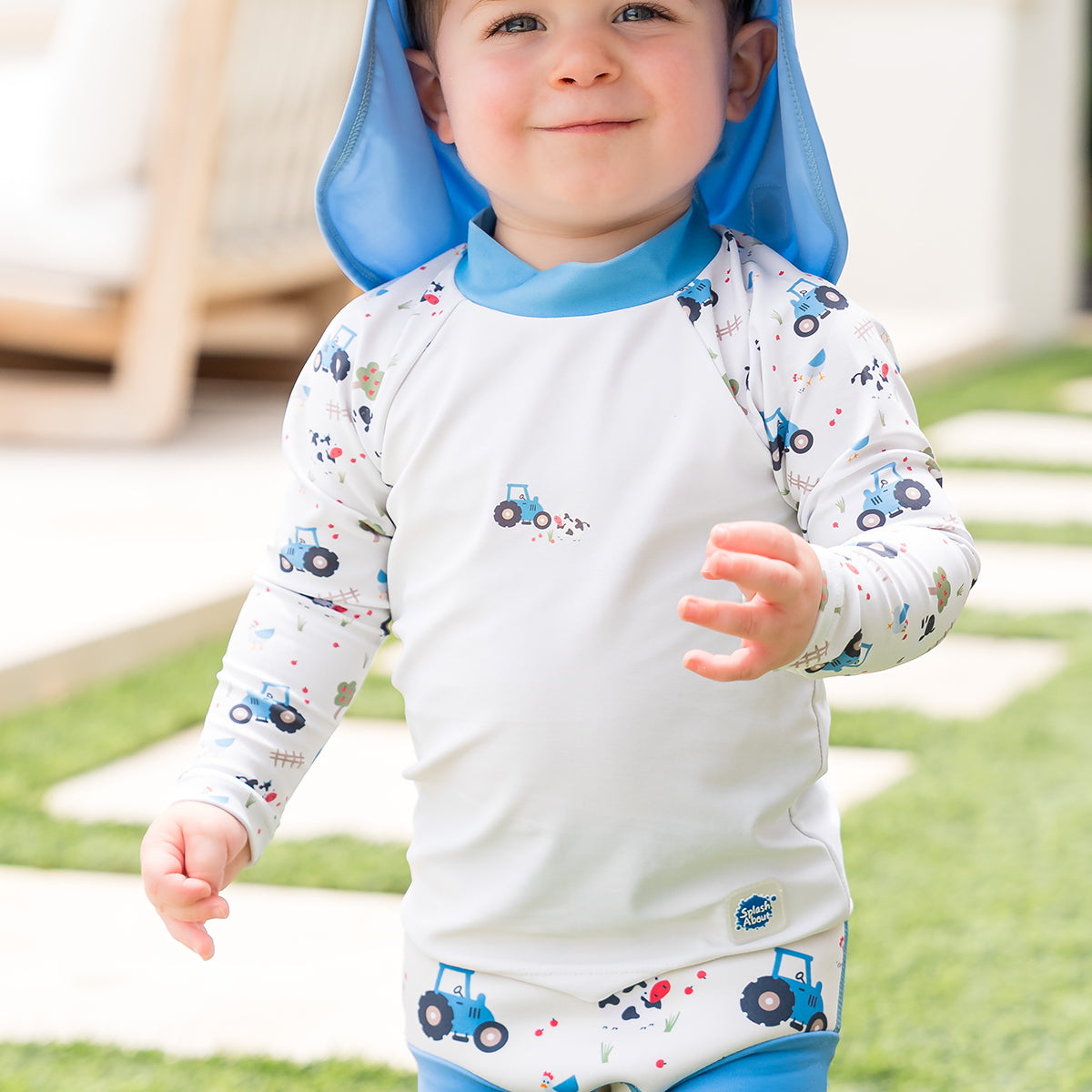 Long Sleeve Rash Vest Tractor Tales