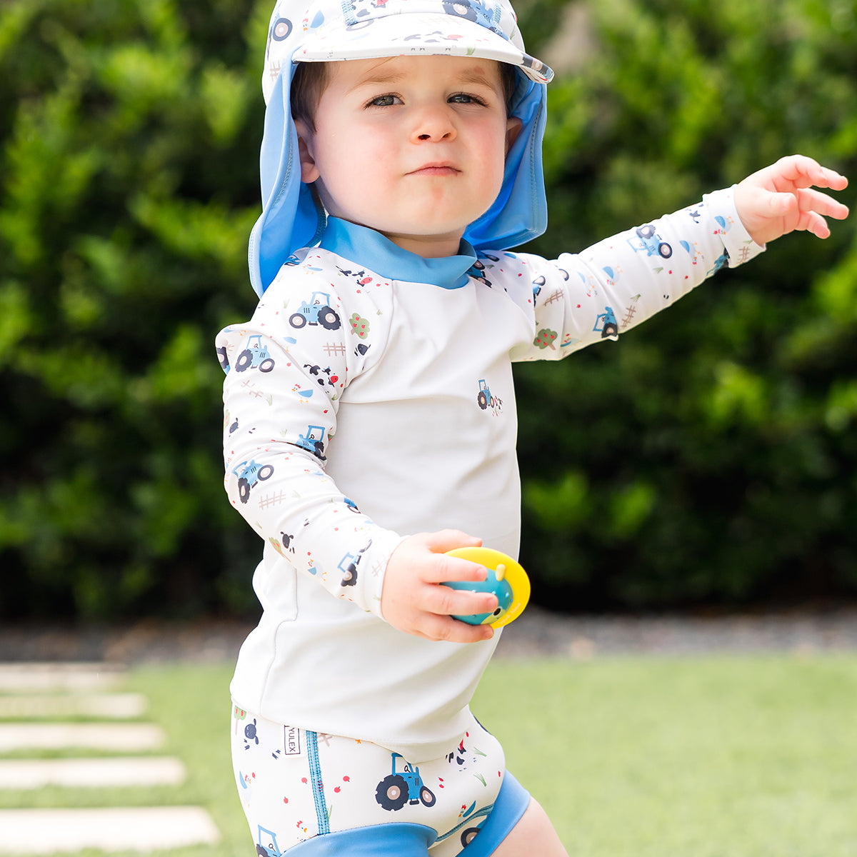 Long Sleeve Rash Vest Tractor Tales