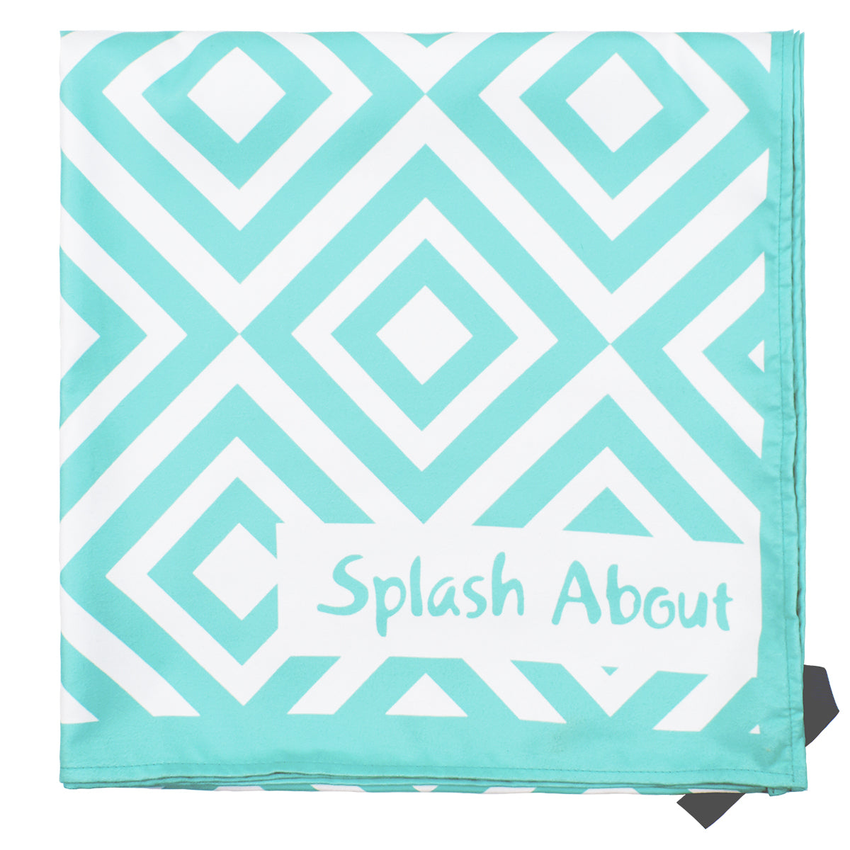 Splash About Geometric Quick Dry Towel, Aruba Blue