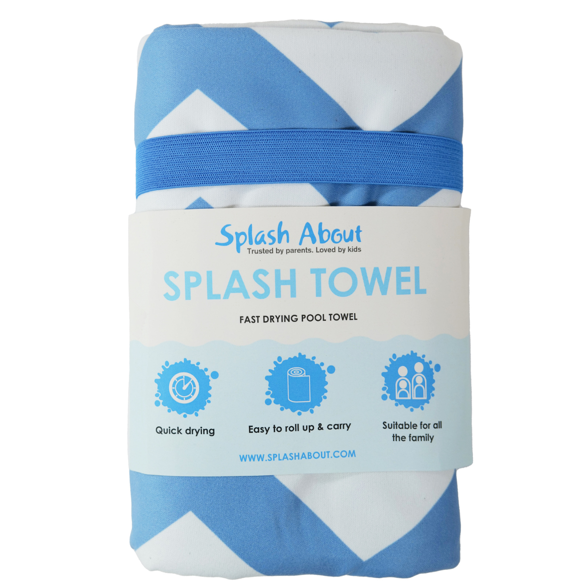 Splash About Zigzag Quick Dry Towel, Cashmere Blue