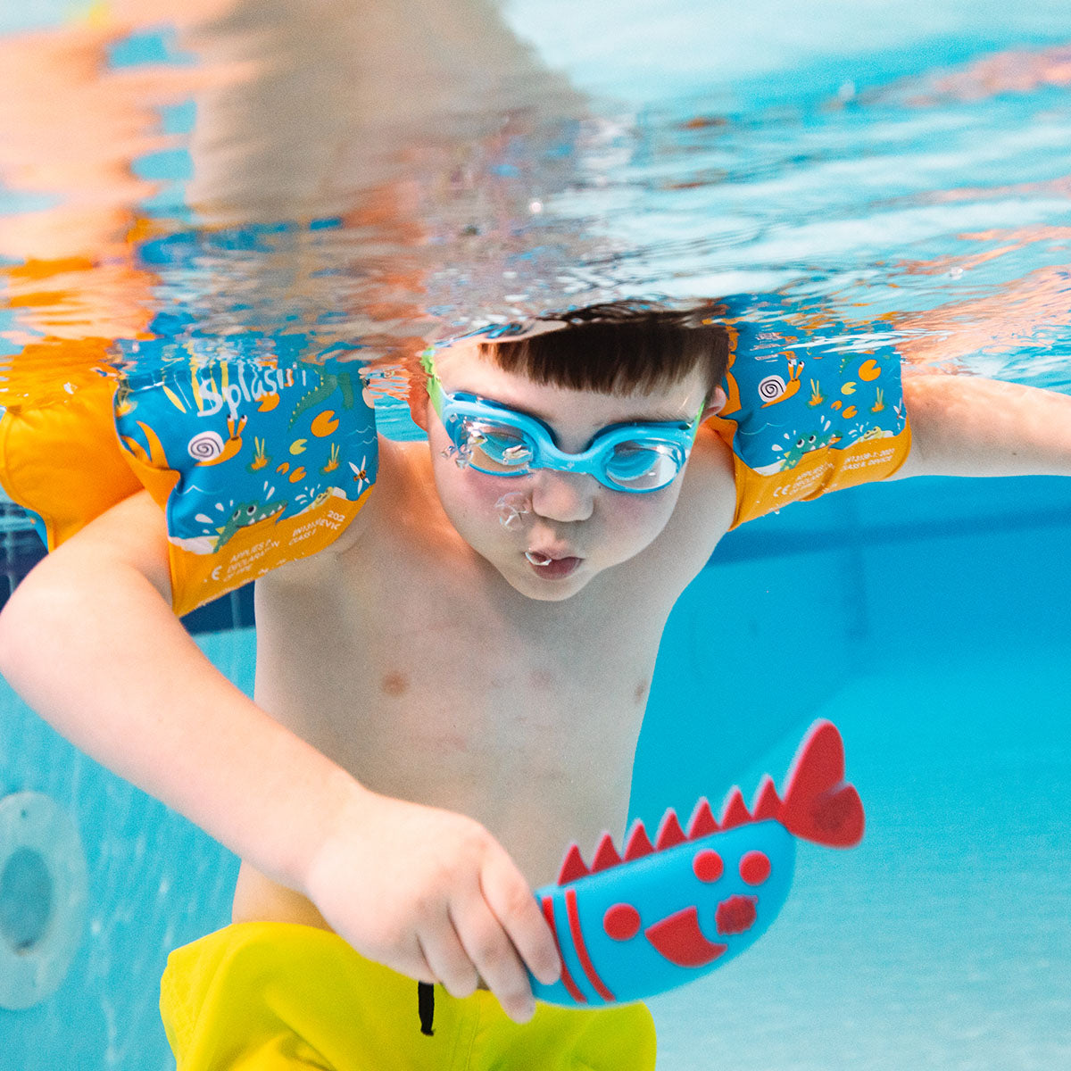 Infant Guppy Goggles Croc Blue | Kids Goggles 2-6 Years