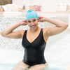 Ladies Swimming Costume & Silicone Swim Hat Bundle