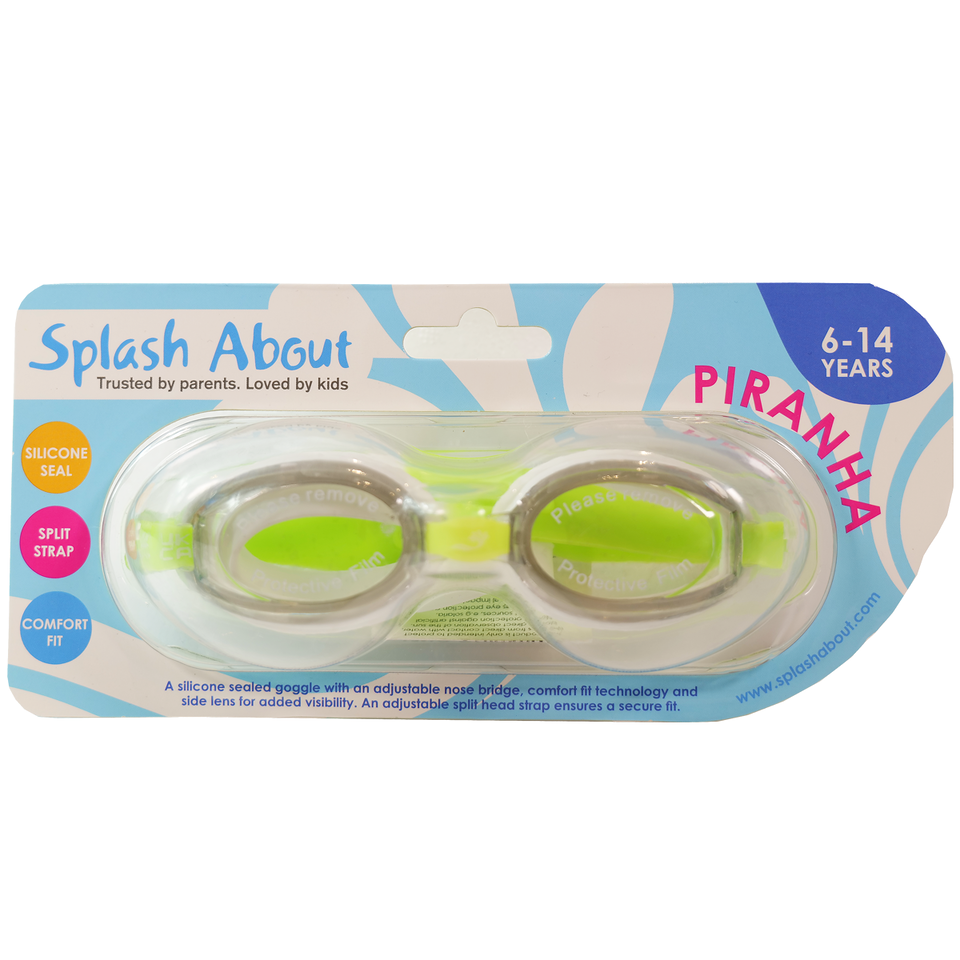 Junior Goggles Piranha Lime 6-14 Years