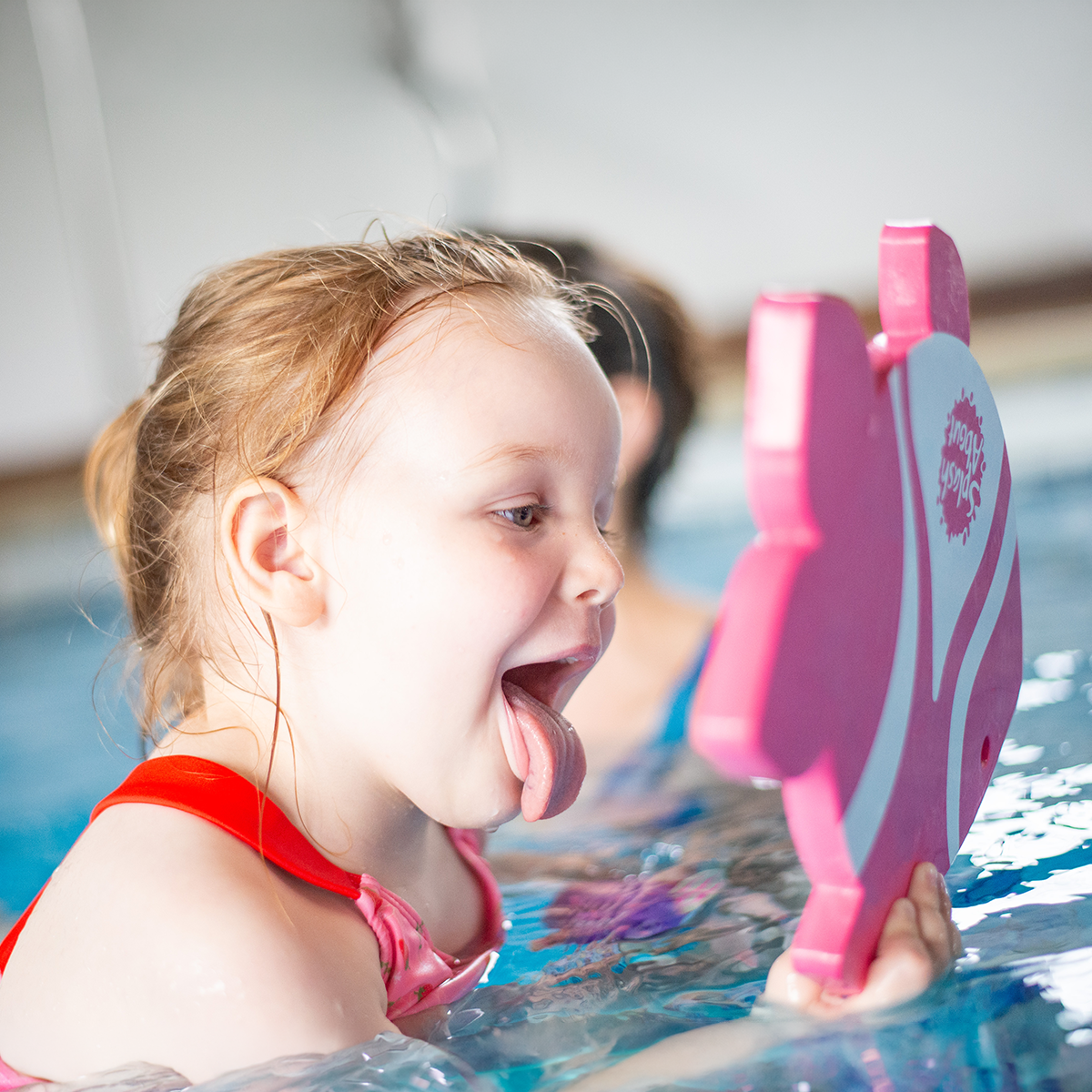 Bath & Pool Mirror - Pink & White Fish