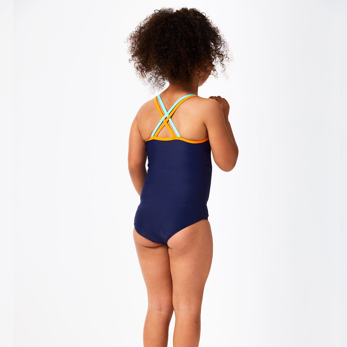 Girls Swimming Costume Sports Blue