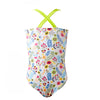 Girls Swimming Costume Jungle Lime