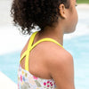 Girls Swimming Costume Jungle Lime