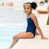 Girls Swimming Costume Sports Lime