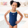 Girls Swimming Costume Sports Lime