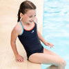 Girls Swimming Costume Sports Blue