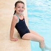 Girls Swimming Costume Sports Blue