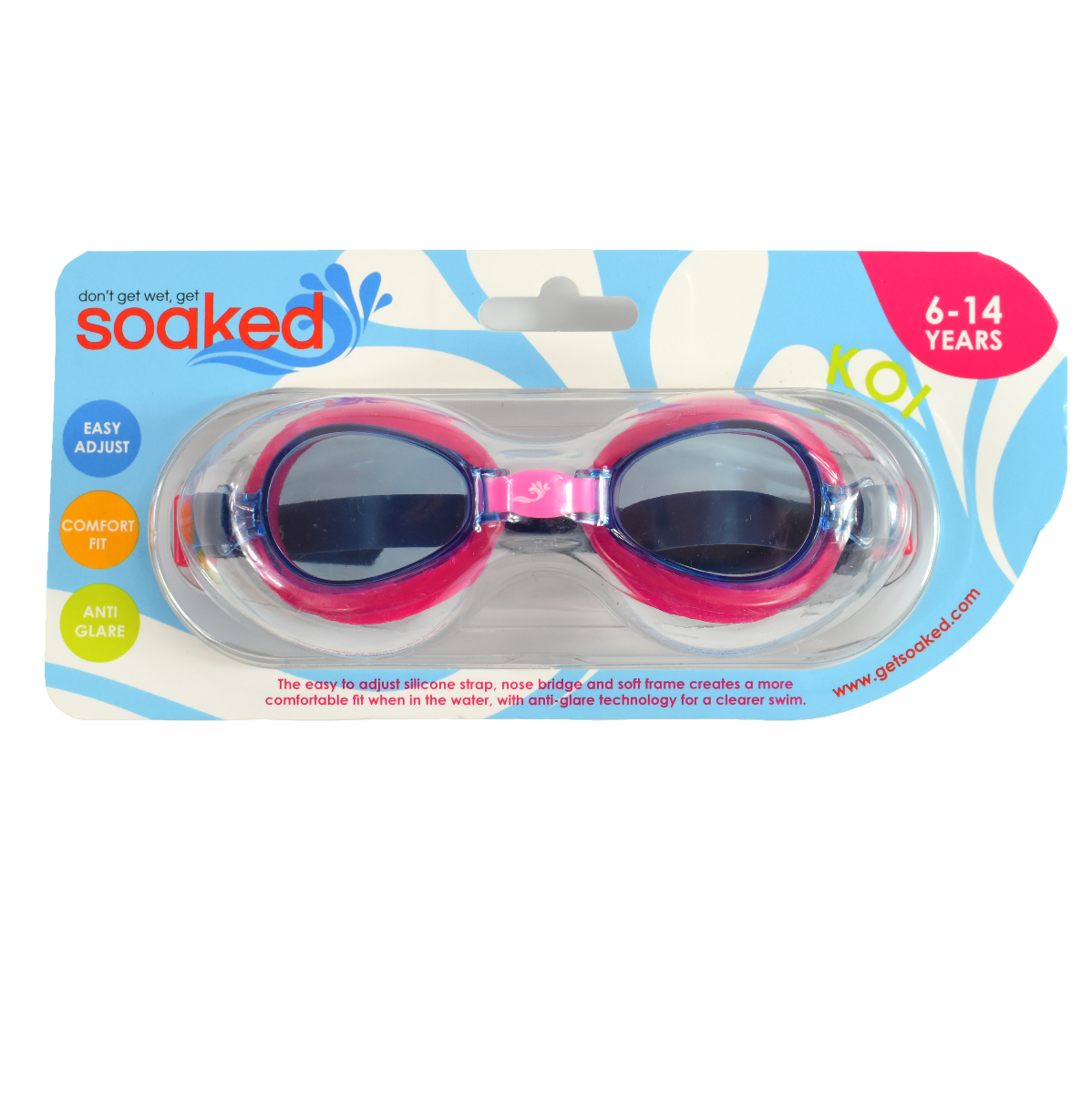 Junior Goggles Koi Magenta 6-14 Years