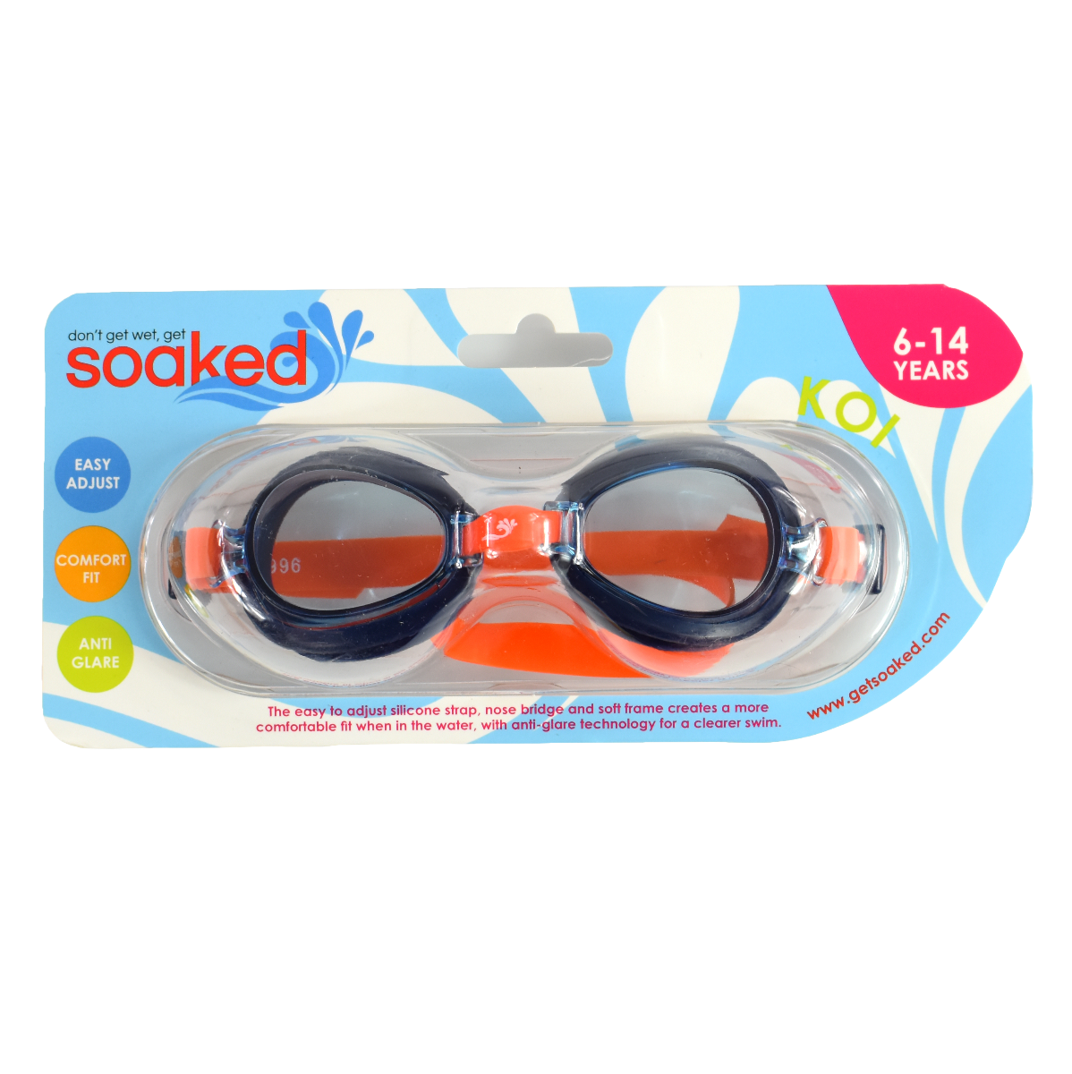 Junior Goggles Koi Orange 6-14 Years