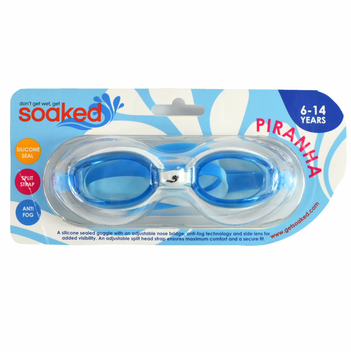 Junior Goggles Piranha Azure 6-14 Years